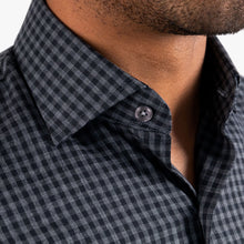 Load image into Gallery viewer, The Charcoal Heather Crosswell Brushed Gingham Casual Shirt