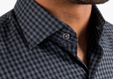 Load image into Gallery viewer, The Charcoal Heather Crosswell Brushed Gingham Casual Shirt