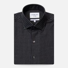 Load image into Gallery viewer, The Charcoal Heather Crosswell Brushed Gingham Casual Shirt