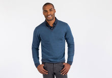 Load image into Gallery viewer, The Cadet Blue Heather Emmons Stripe V-Neck