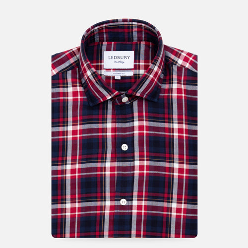 The Red Gennett Plaid Casual Shirt Casual Shirt- Ledbury