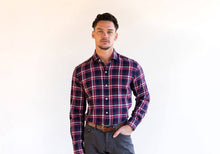 Load image into Gallery viewer, The Red Gennett Plaid Casual Shirt Casual Shirt- Ledbury