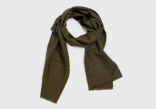 Load image into Gallery viewer, The Dark Khaki Hampden Merino Scarf
