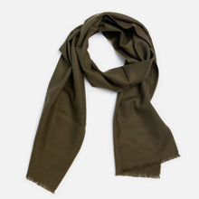 Load image into Gallery viewer, The Dark Khaki Hampden Merino Scarf