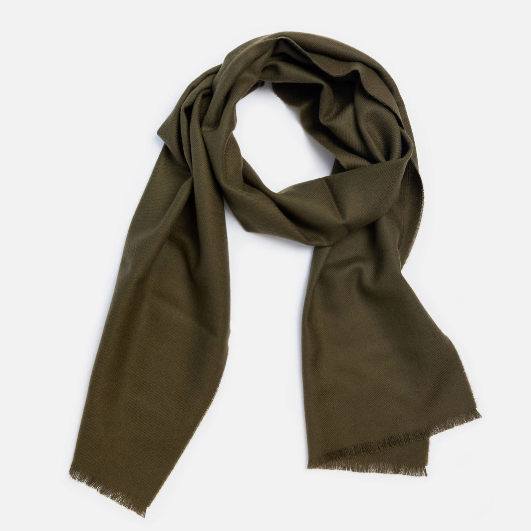 The Dark Khaki Hampden Merino Scarf