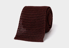Load image into Gallery viewer, The Burgundy Harlow Knit Tie