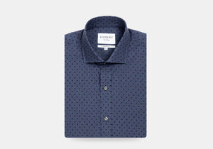The Cadet Blue Lonsdale Printed Dot Casual Shirt Casual Shirt- Ledbury
