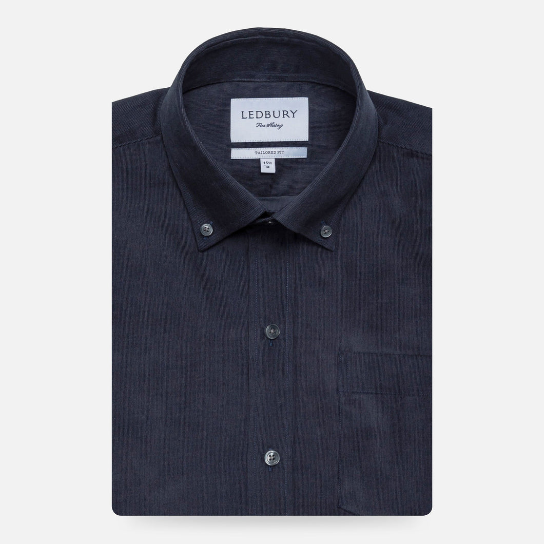 The Navy Mathews Corduroy Casual Shirt