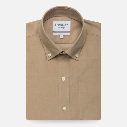 The Tan Mathews Corduroy Casual Shirt