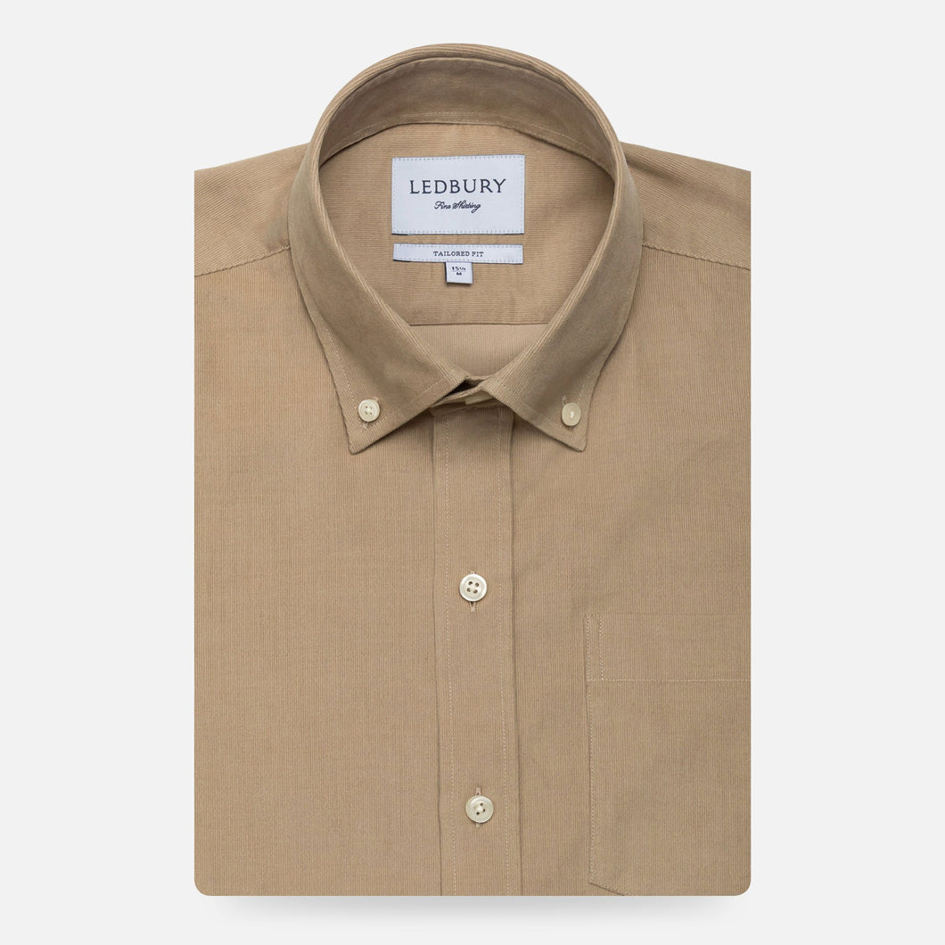 The Tan Mathews Corduroy Casual Shirt