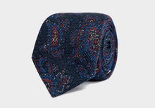 Load image into Gallery viewer, The Navy Pemberton Print Tie