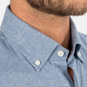 The Light Blue Heather Ryan Brushed Casual Shirt Casual Shirt- Ledbury