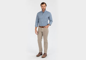 The Light Blue Heather Ryan Brushed Casual Shirt Casual Shirt- Ledbury