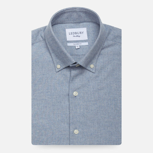 The Light Blue Heather Ryan Brushed Casual Shirt Casual Shirt- Ledbury