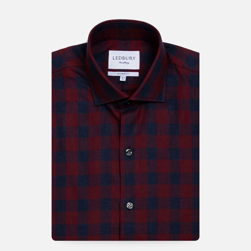 The Bordeaux Sylvan Flannel Casual Shirt Casual Shirt- Ledbury