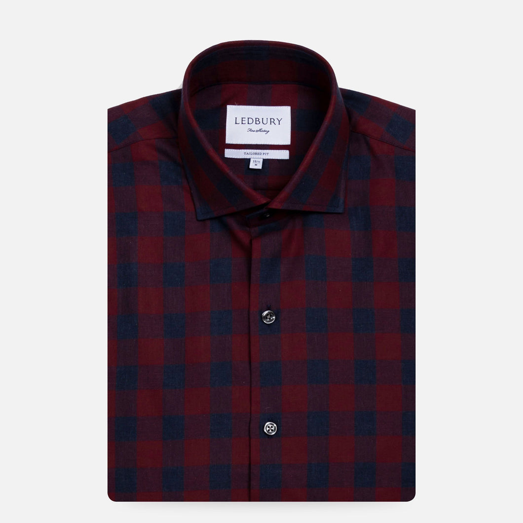 The Bordeaux Sylvan Flannel Casual Shirt Casual Shirt- Ledbury