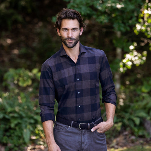 The Navy Kenesaw Flannel Casual Shirt