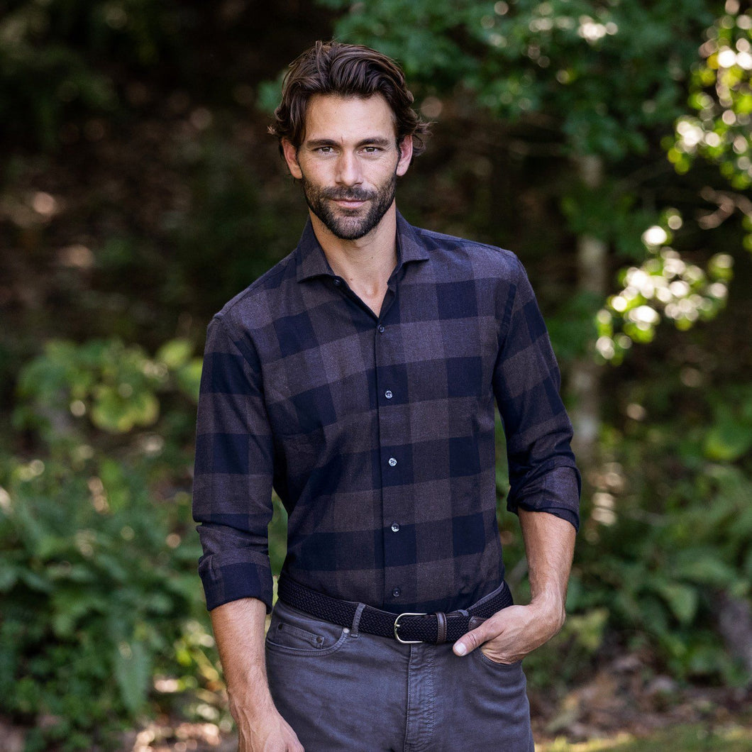 The Navy Kenesaw Flannel Casual Shirt