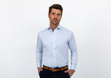 Load image into Gallery viewer, The Blue Fine Twill Spread Dress Shirt Dress Shirt- Ledbury